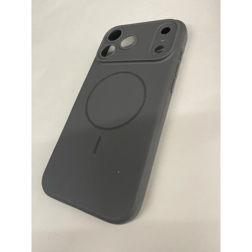 Magnetic iPhone 17 Pro Case Full Camera Protection‎ Matte Soild Color- Deep Gray